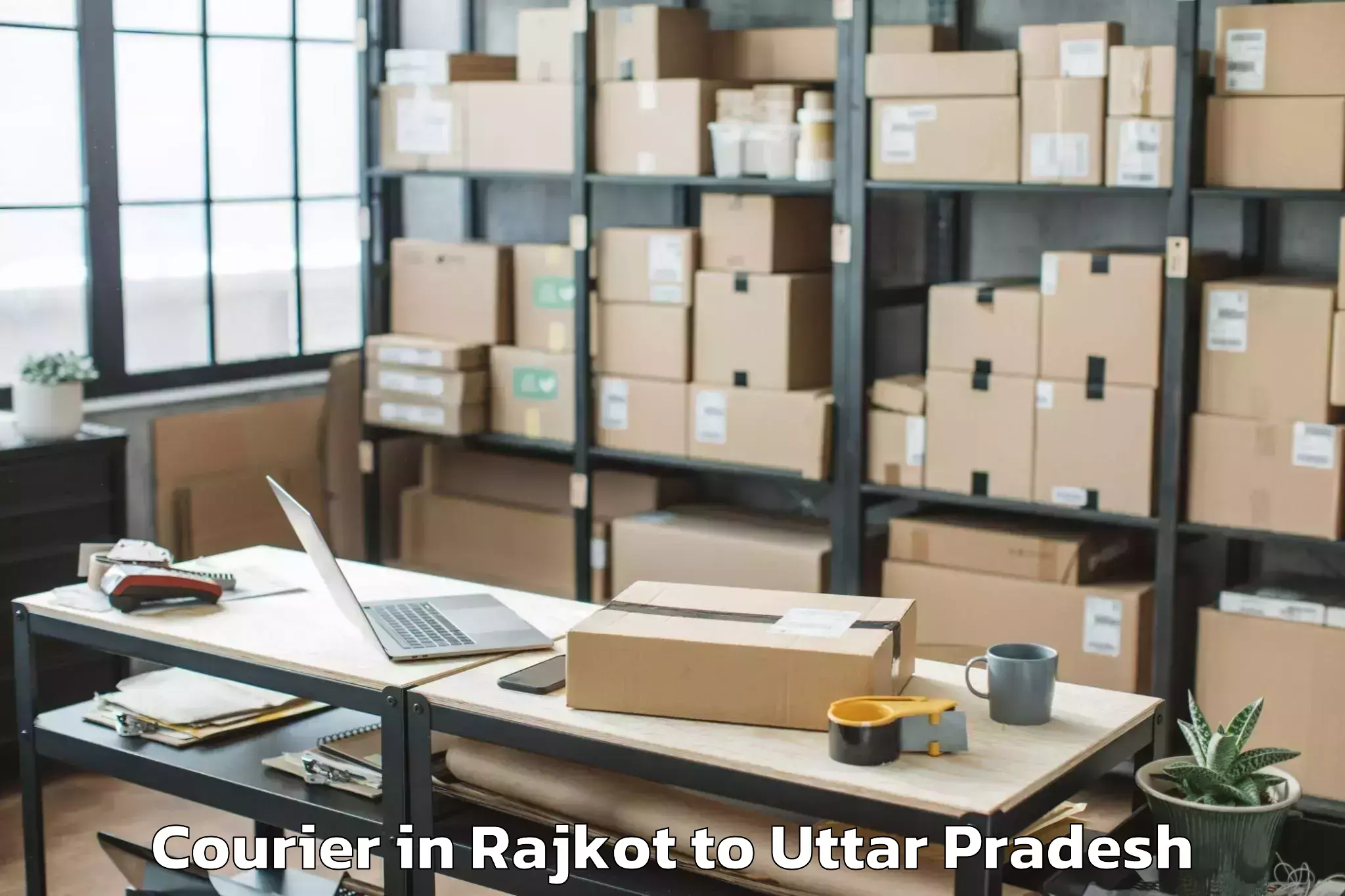 Quality Rajkot to Sampurnanand Sanskrit Vishvavi Courier